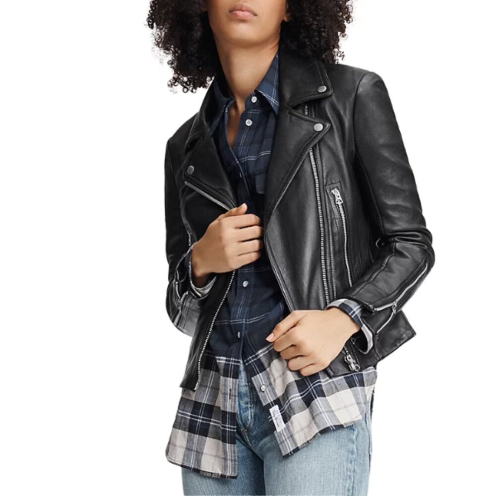 Rag & Bone: Must-have Black xxs Moto Jacket w/timeless asymmetrical zip closure
